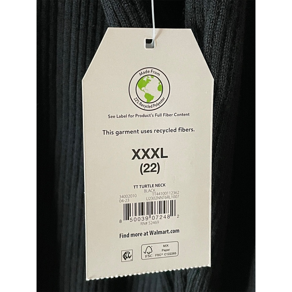 Time and Tru Black Cowl Neck Sweater - Picture 4 of 4